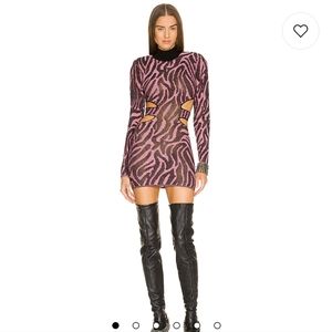 Jett Jacquard Dress in Animal Jacquard Dundas x Revolve NWT